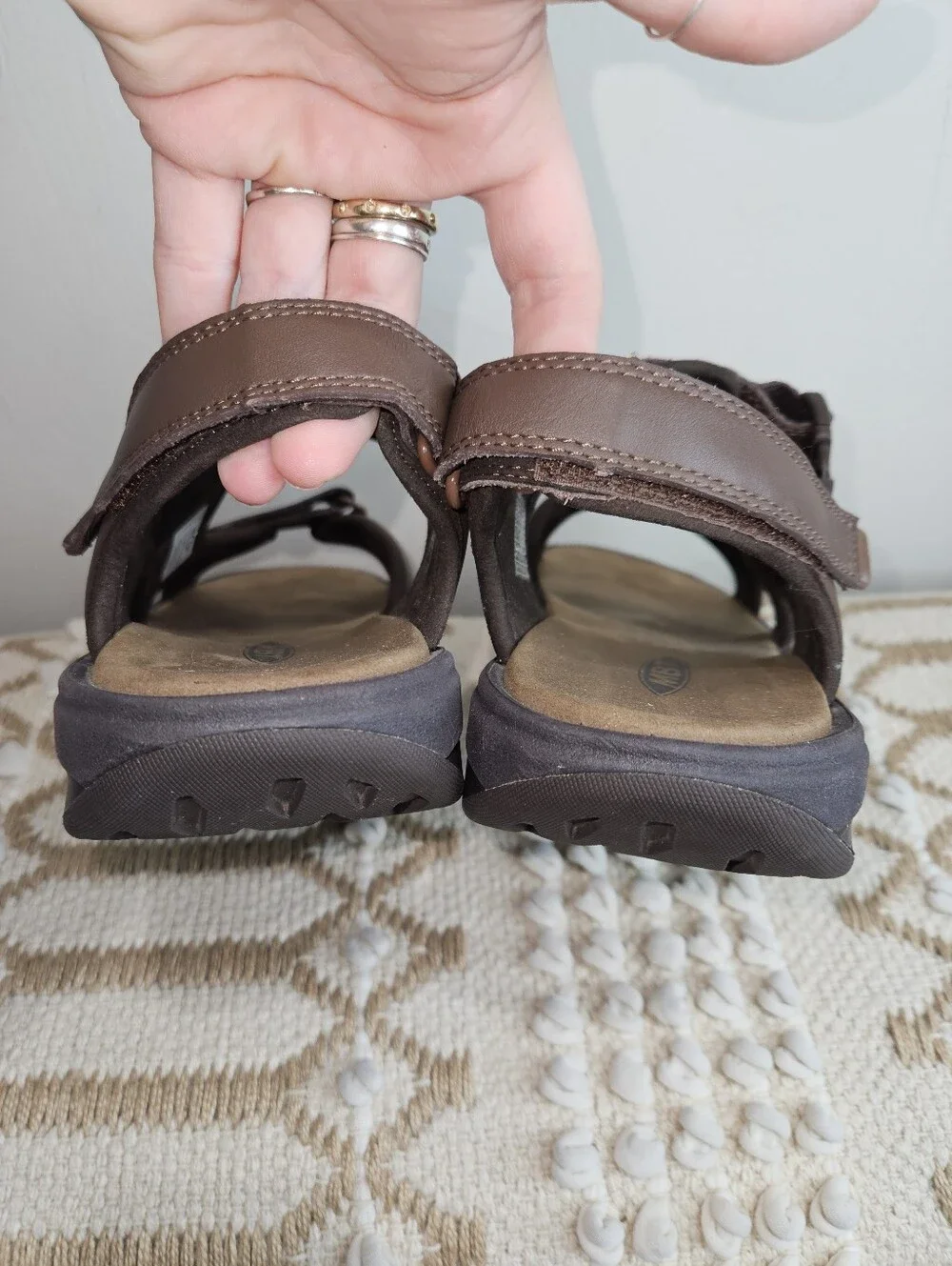 MBT Sandals Men 12 - 12.5 Kisumu 3S Brown Adjustable Sport Shoe Outdoor Leather